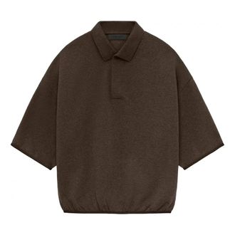 Fear of God 3/4 Sleeve Polo Shirt Heather Wood 192SU244402F