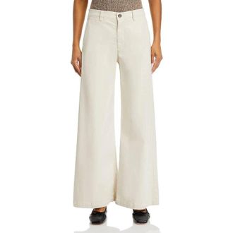 AG - Adriano Goldschmied Womens AG Jeans Caden Pants Pumice Cotton Stretch Mid-Rise Wide Leg GBO1900