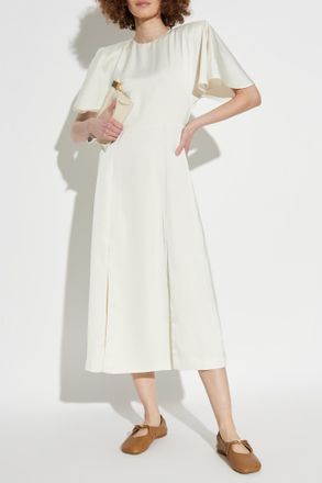 Rotate Dress With Slits, Womens, Cream