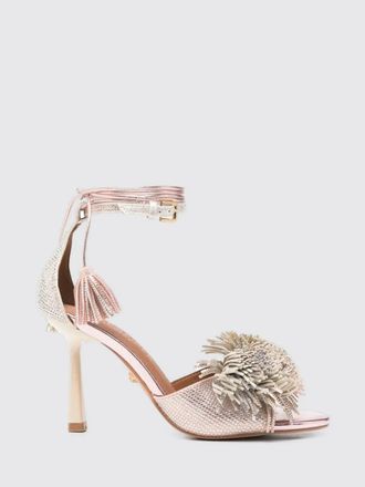 Kurt Geiger Leather Sandal with Fringes and Rhinestones