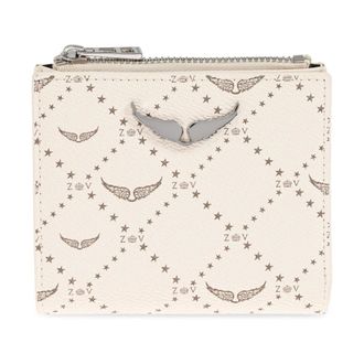 Zadig&Voltaire Wallets & Cardholders, female, Beige, Size: ONE SIZE Wallet with an application in the shape of the logo