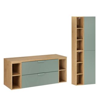 Petits Meubles Oria 120cm mueble bajo lavabo paneles laminados verde