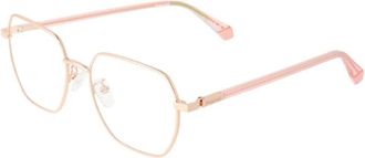 Polaroid Gouden Vierkante Optische Frames Eco Metaal - Dames - Brillen - Geel - ONE Size - Accessoires