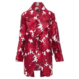 Comme Des Gar&ccedil;ons Comme Des Garcons floral brocade trapeze coat