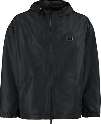 Dolce & Gabbana Black Logo Hood Jacket