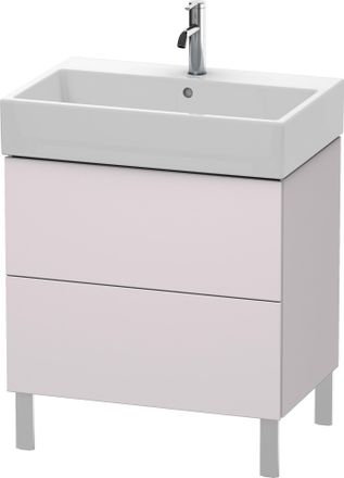 Duravit Unidad De Lavabo Duravit L-cube De Pie 68,4 X 45,9 Cm, 2 Extra&iacute;bles, Para Vero Air 235070, Color: Blanco Lila Seda Laca Mate - Lc677608787