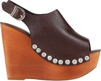 Jeffrey Campbell Snick Wedge - Dames - Sleehakken - Bruin - 37 EU - Denim - Schoenen