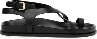 A.Emery Jalen Slim Leather Sandals - Black - 38 (IT38/ UK5)