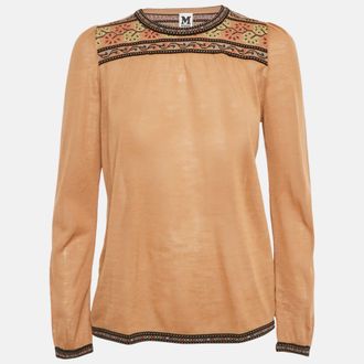 M Missoni Beige Knit Full Sleeve Top S
