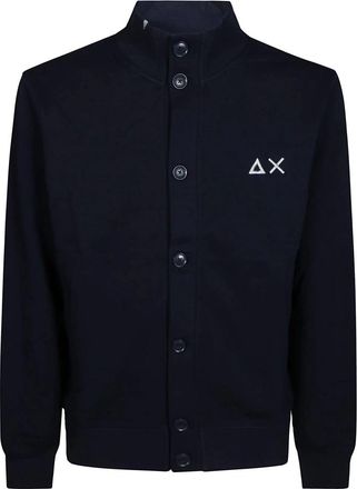 Sun 68 Katoenen knoopvest - Heren - Vesten - Blauw - XL - Katoen - Truien & Vesten