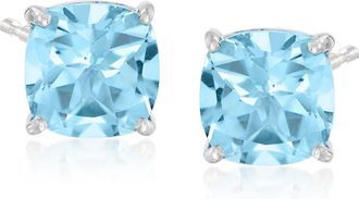 Ross-Simons Swiss Blue Topaz Stud Earrings in Sterling Silver