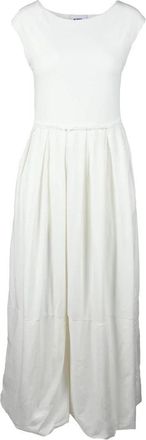 Alpha Studio Long Dress Cotton and Elastane - White