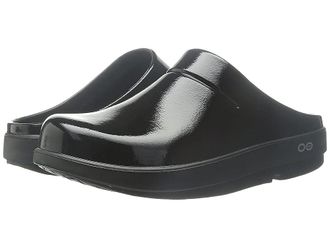 Oofos OOcloog Luxe Clog Shoes Black/Black : Mens 6 - Womens 8 Medium, Synthetic