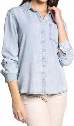Thread & Supply Annalise Button-Front Shirt In Light Denim