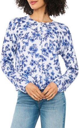 CeCe by Cynthia Steffe Floral Cardigan in Light Blue Floral at Nordstrom Rack, Size X-Small