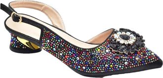 Generic Womens Luxury Italian Shoe and Bag Matching Set Full Rhinestone Decorated Party Wedding Bride Sparkly Sandals