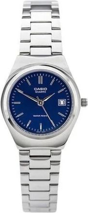 Casio Womens Silver Stainless Steel Analog Watch with Blue Dial - LTP-1170A-2A