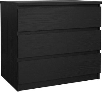 Dmora Dmora - Cajonera Kajiki, Cómoda multiusos, Cómoda de dormitorio, Gabinete con cajones, 77x50 h68 cm, Negro