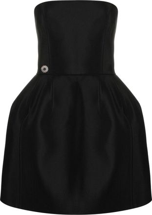 Philipp Plein strapless silk mini dress - women - Polyester/Silk - S - Black