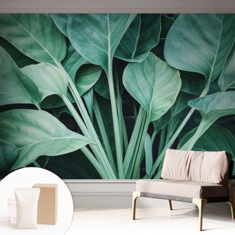 Tulup Carta Da Parati Non Tessuto - Decorazione Da Muro - Traspirante - Con Motivo - Per Camera Da Letto Cucina Natura Verde 312x219 Cm