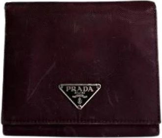 Prada Pre-owned Vintage Portemonnee - Dames - Vintage Accessoires - Paars - ONE Size - Leer - Vintage