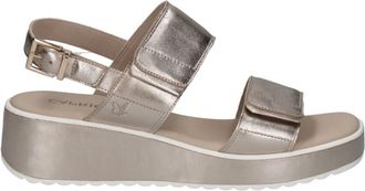 Caprice Beige Platte Casual Sandalen Vrouwen - Dames - Sleehakken - Beige - 38 EU - Schoenen