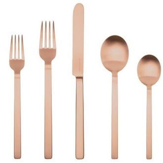 Mepra Stile By Pininfarina Flatware Set - 5 Pieces in Ice Bronze at Nordstrom