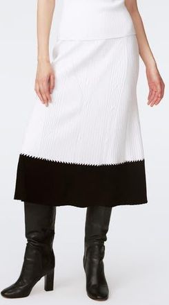 Diane Von F&uuml;rstenberg Benedetta Midi Sweater Skirt in Black/Ivory at Nordstrom Rack, Size Xx-Small