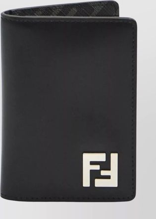 Fendi leather bi-fold card holder