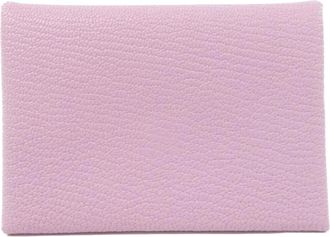 Herm&egrave;s Pink Chevre Leather Coin Purse/Coin Case (Pre-Owned)