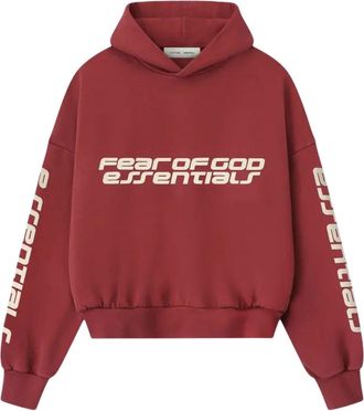 Fear of God Cropped Relaxed Hoodie Crimson 192HO256901F