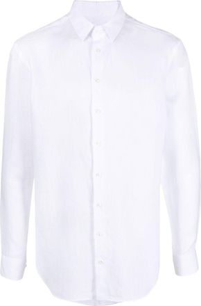 Giorgio Armani Camicia Regular Fit In Lino-Uomo