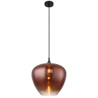 Globo Lighting L&aacute;mpara Colgante - Maxy - Rojo - Vidrio - &Oslash; 40cm - E27
