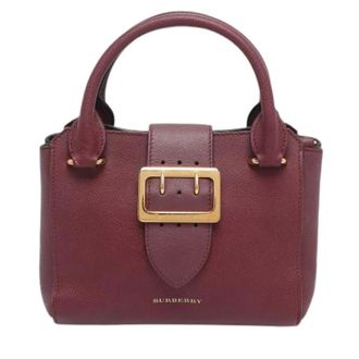 Burberry Pre-owned Handbags, female, Red, Size: ONE SIZE Pre-owned Leather Handbag