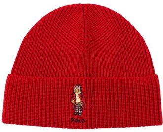 Polo Ralph Lauren Holiday Bear Beanie in Red at Nordstrom