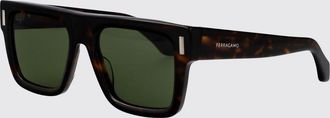 Ferragamo Occhiali da sole Aviatore rettangolari in acetato con logo