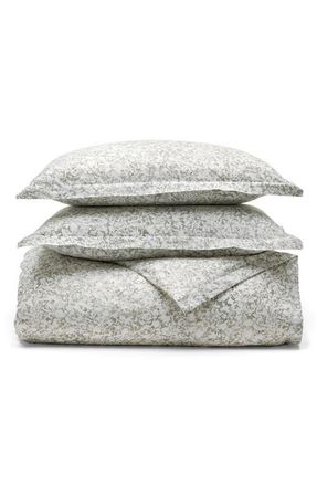 Boll & Branch Signature Garden Print Hemmed Organic Cotton Duvet Cover & Shams Set in Meadow at Nordstrom, Size King