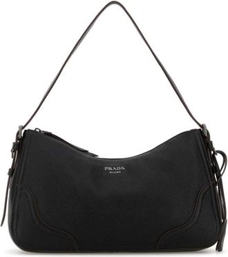 Prada Black Leather Shoulder Bag