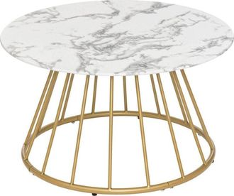 Atmosphera Tavolino rayo effetto marmo bianco d70cm Atmosphera créateur dintérieur