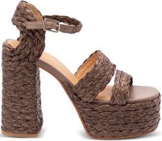 Castaner Espadrilles con plateau - Marrone