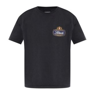 Rhude Tops, Heren, Zwart, XS, Katoen, Printed T-Shirt