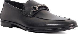 Dune London Dune Seymore Leer Heren Zwarte Instappers