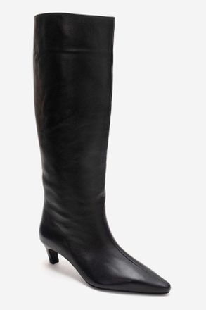 Prologue Corvel Leren Kitten Heel Kniehoge Laars