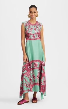 La DoubleJ San Carlo Dress in Zodiac Plac&eacute;e Acquamarine at Nordstrom, Size X-Small