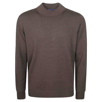 Drumohr Lupetto ML Rasato Tubico Merino Finezza 7 - Heren - Truien - Bruin - Maat: M Wol