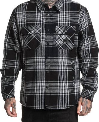 Sullen Clothing Turnstile Graphic Shacket In Black