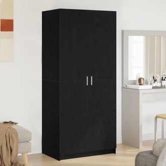 vidaXL vidaXL Guardaroba con porta Nero 80 x 51 x 180 cm Legno multistrato