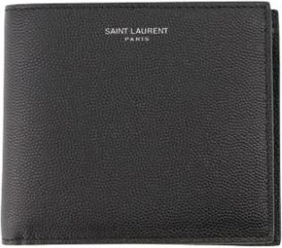 Saint Laurent Grain De Poudre Wallet - Heren - Portefeuilles - Zwart - ONE Size - Leer - Accessoires