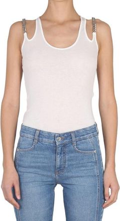 Stella McCartney Womens White Cotton Tank Tops