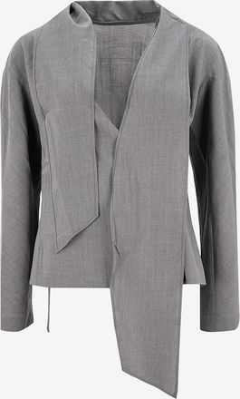 Jacquemus Bluse mit Schalkragen und Schulterpolstern La Blouse Chale